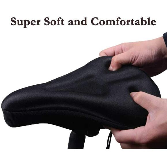 Bike Seat Cushion for Men Women Comfort Gel Wide Big Bum Padded Bicycle Saddle - Picture 3 of 9